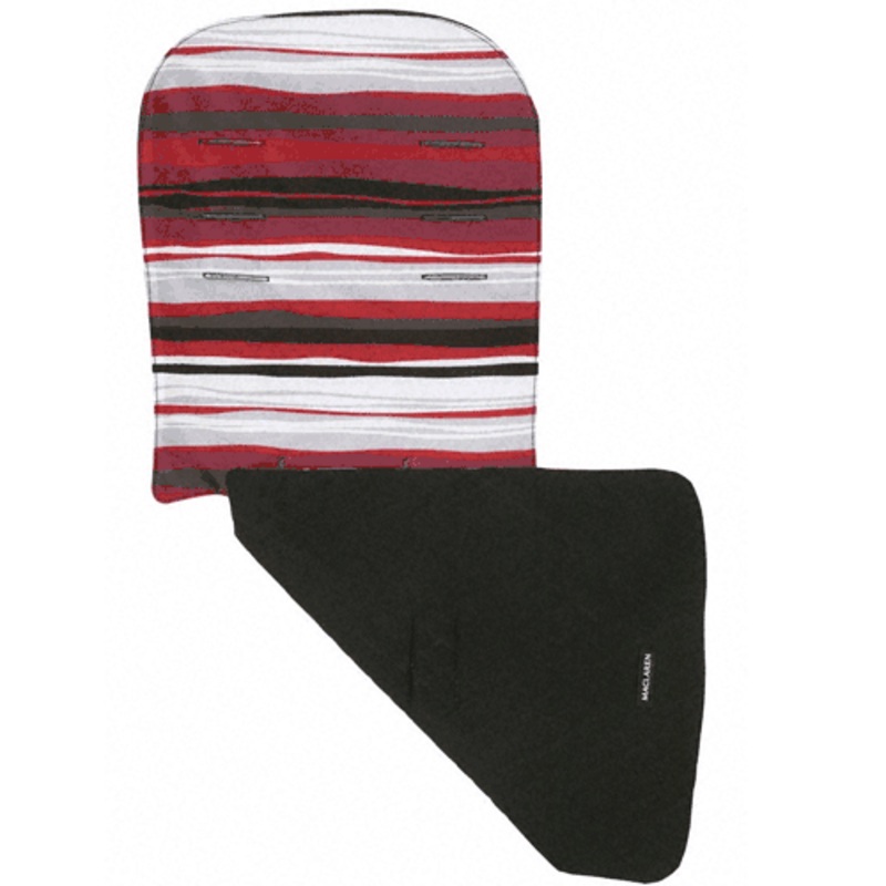 Maclaren Universal Reversible Seat Liner in Sedona Scarlet/ Black