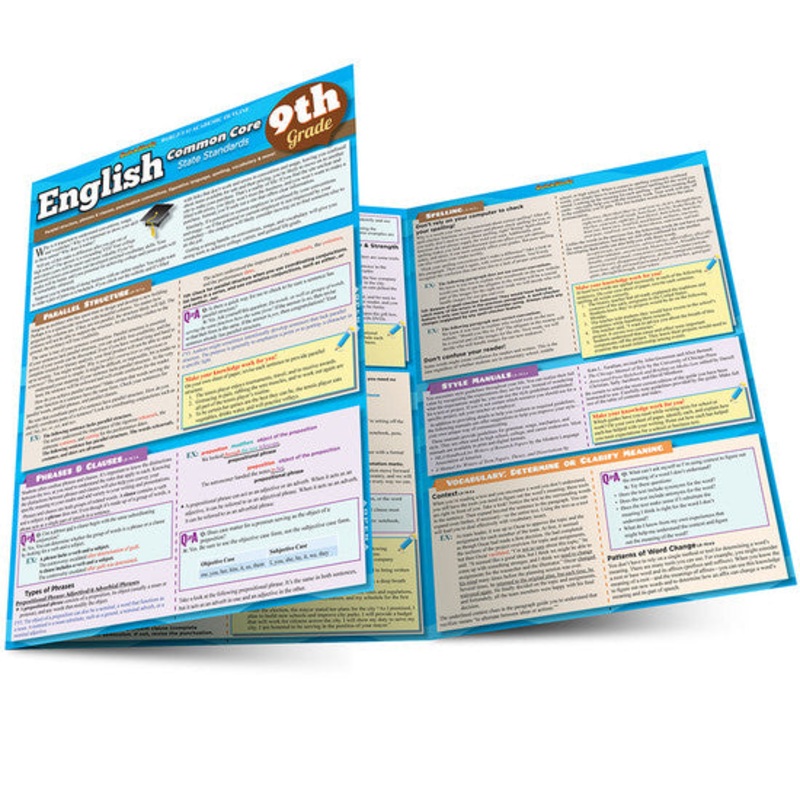 QuickStudy | English: Common Core – 9th Grade Laminated Study Guide