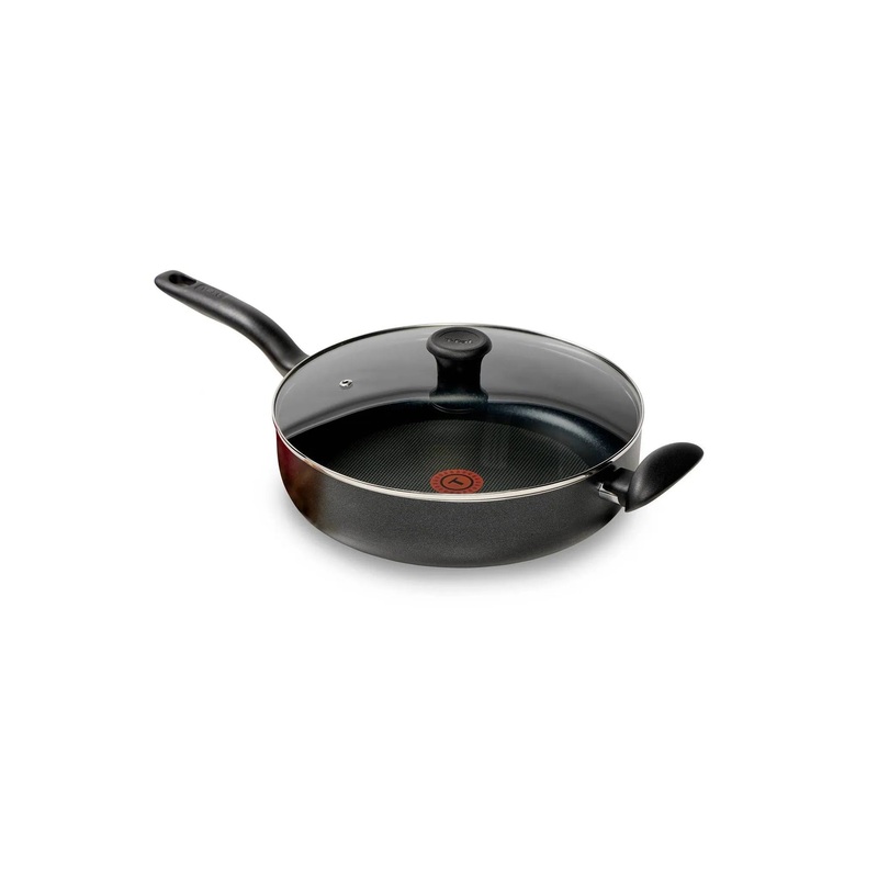 T-fal 5qt Saute Pan with Lid Simply Cook Nonstick Cookware Black