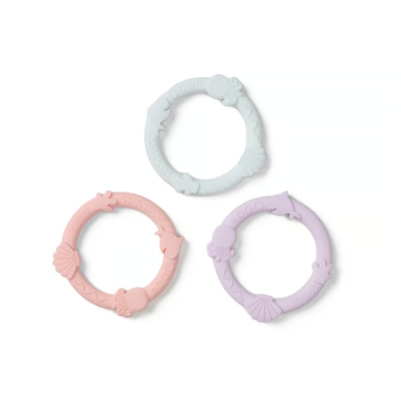 Wild Teether Ring Set – Shell Pink