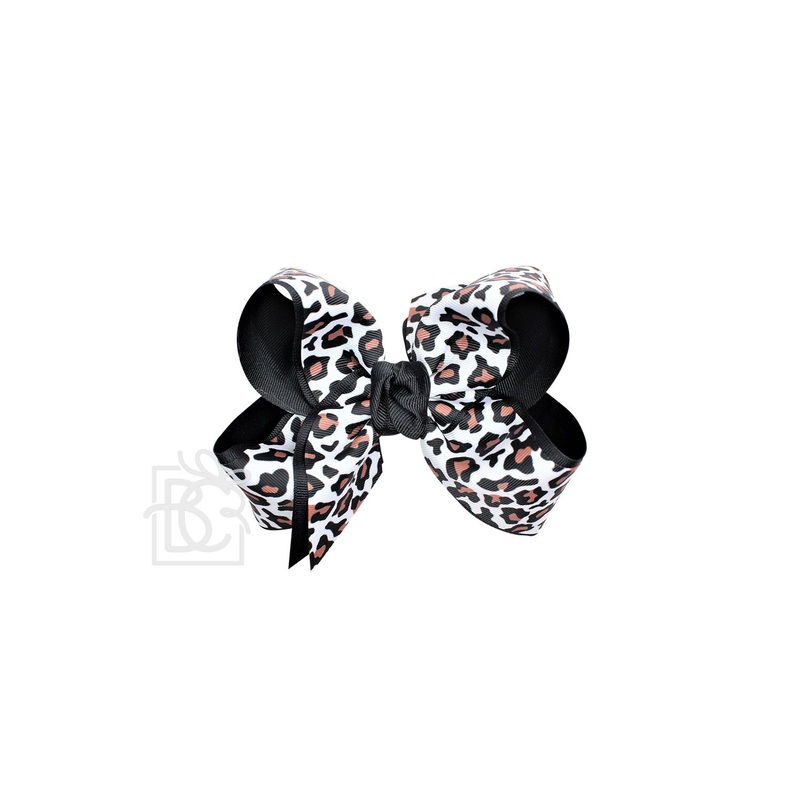 Beyond Creations Layered Leopard Print Bow