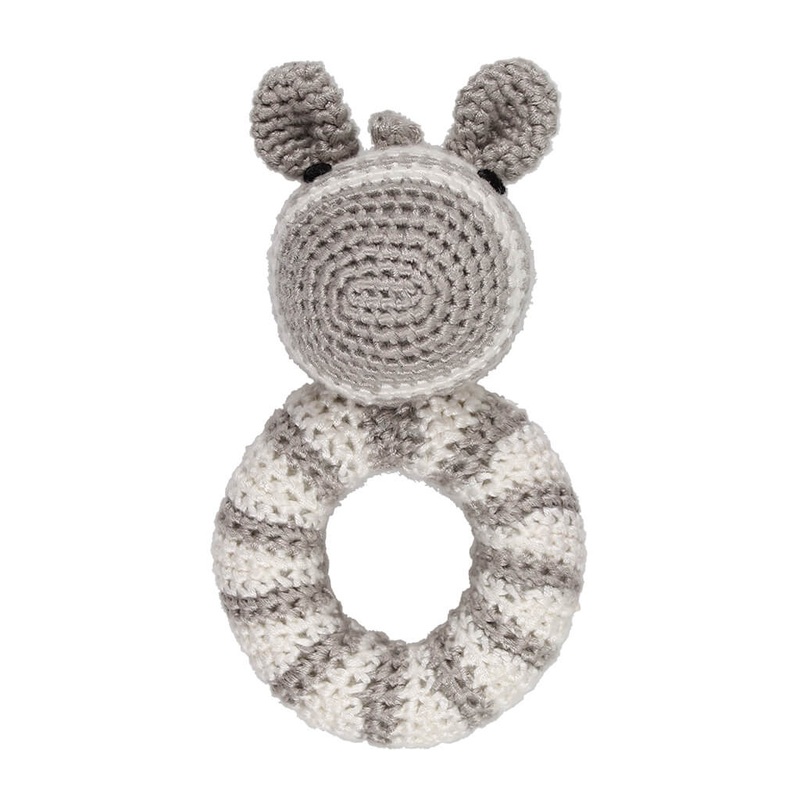 Crochet Ring Rattle Zebra
