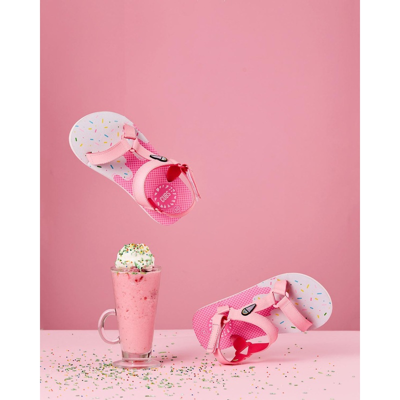 Cubs Pink Ice Cream Cone Girls Sling Sandal
