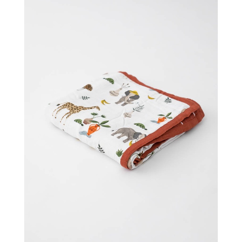 Little Unicorn Deluxe Muslin Quilt – Safari Social