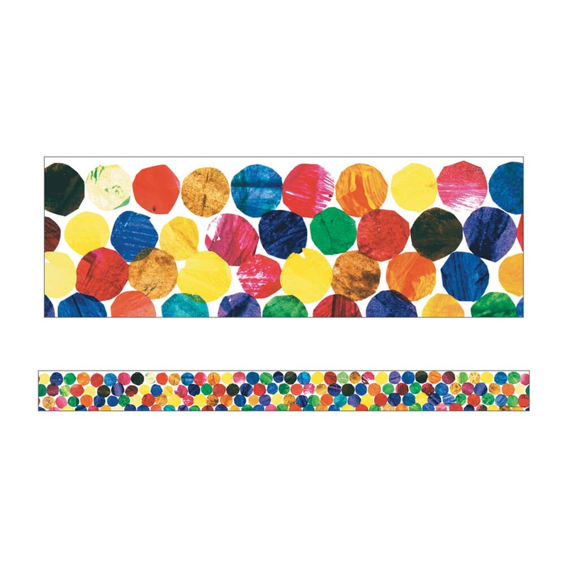 The Very Hungry Caterpillar Dots Straight Bulletin Board Borders