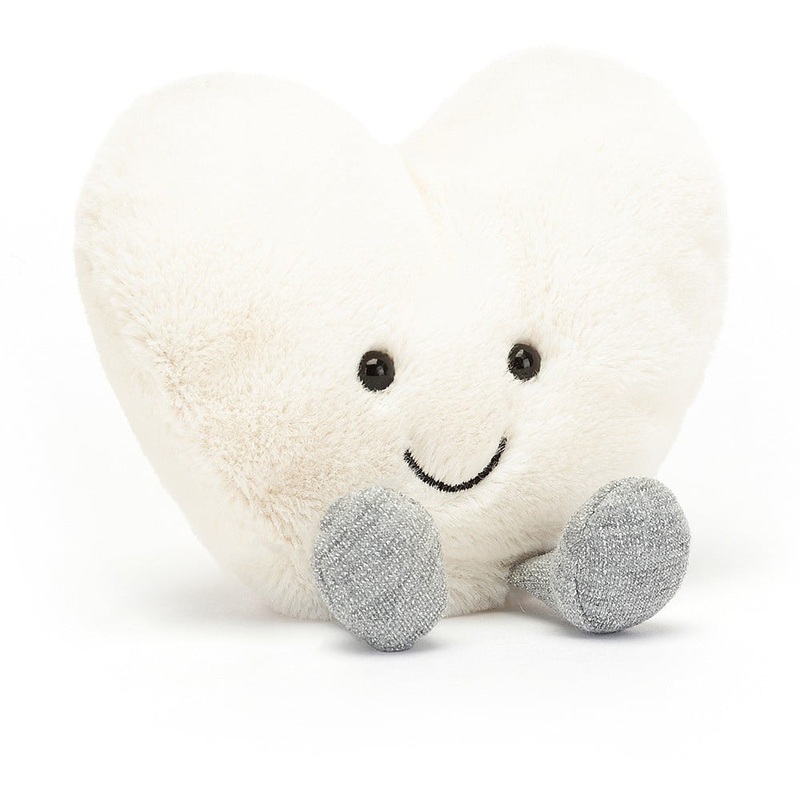 Jellycat Amuseable Cream Heart Small, 5″