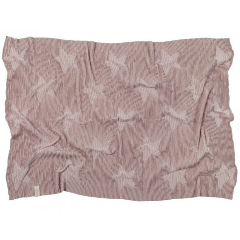 Lorena Canals Hippy Stars Knitted Baby Blanket – Vintage Nude (3’x 4′)