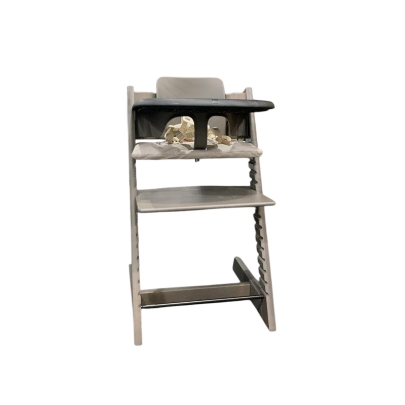 Stokke Tripp Trapp High Chair with Baby Set and Tray, Hazy Grey, Hazy Grey