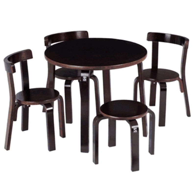 Svan Table and Chair Set in Espresso