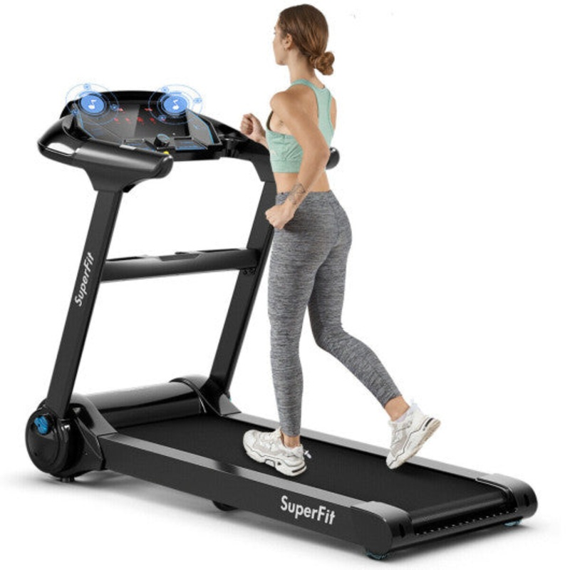 2.25HP Folding Treadmill With Bluetooth Speaker-Black