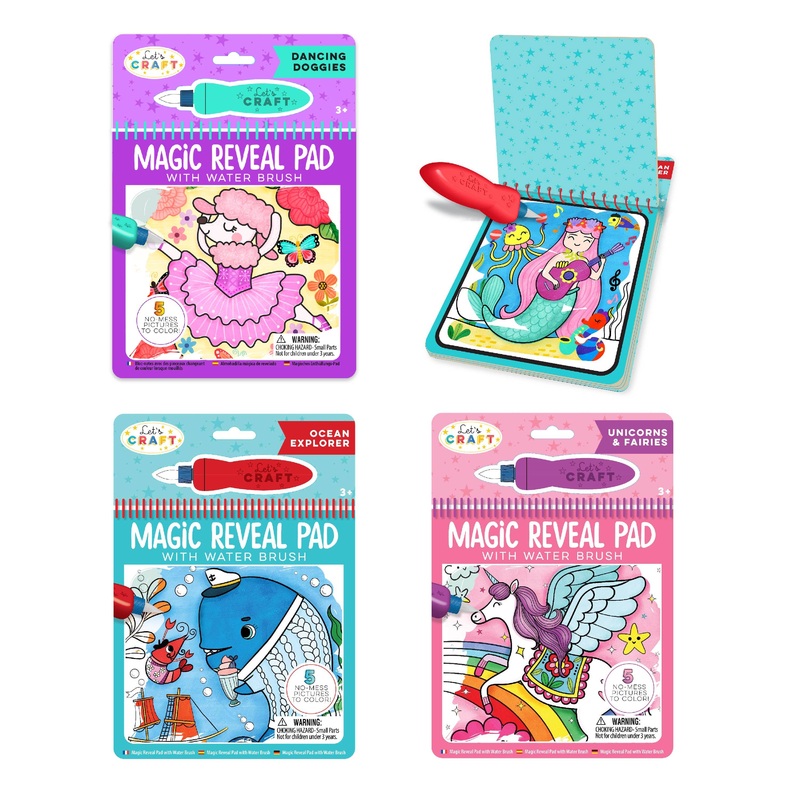 Bright Stripes Magic Reveal Pads – Unicorns, Mermaids or Dance
