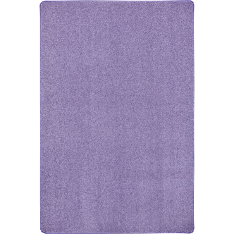 Just Kidding 6′ x 9′ area rug in color Very Violet