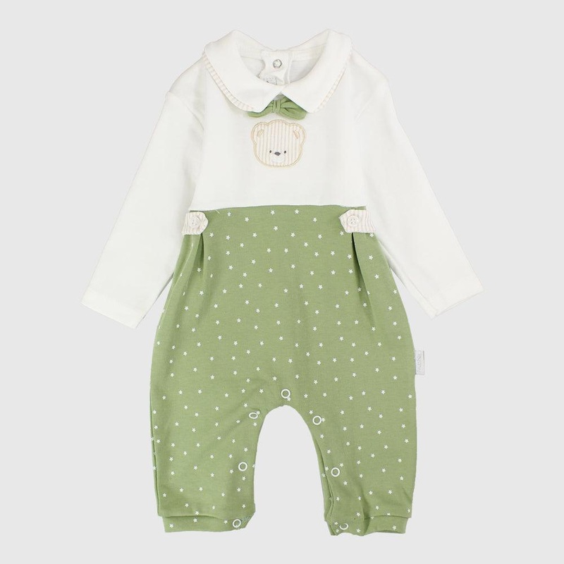 Bear Head Long-Sleeved Footless Onesie
