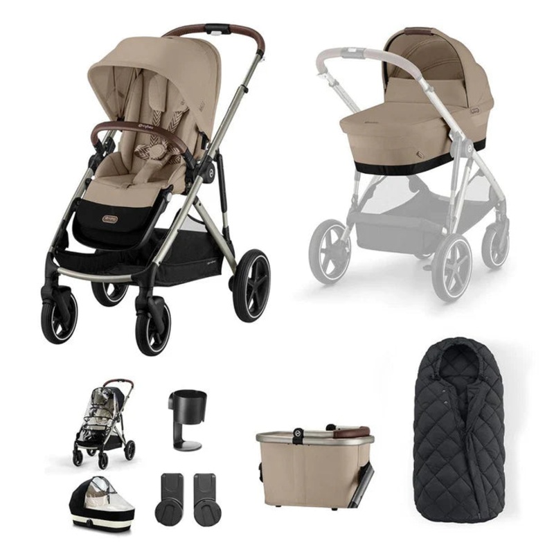 CYBEX Gazelle S Essential Pushchair Bundle – Almond Beige