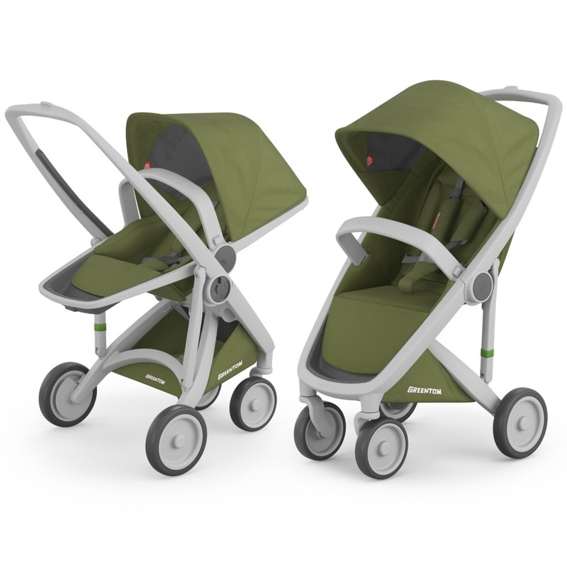 Greentom 2 in 1 Stroller – Grey/Olive