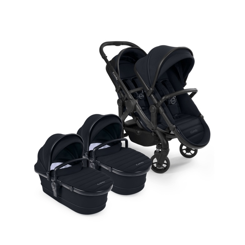 iCandy Peach 7 Pushchair & Carrycot – Twin Bundle – Black