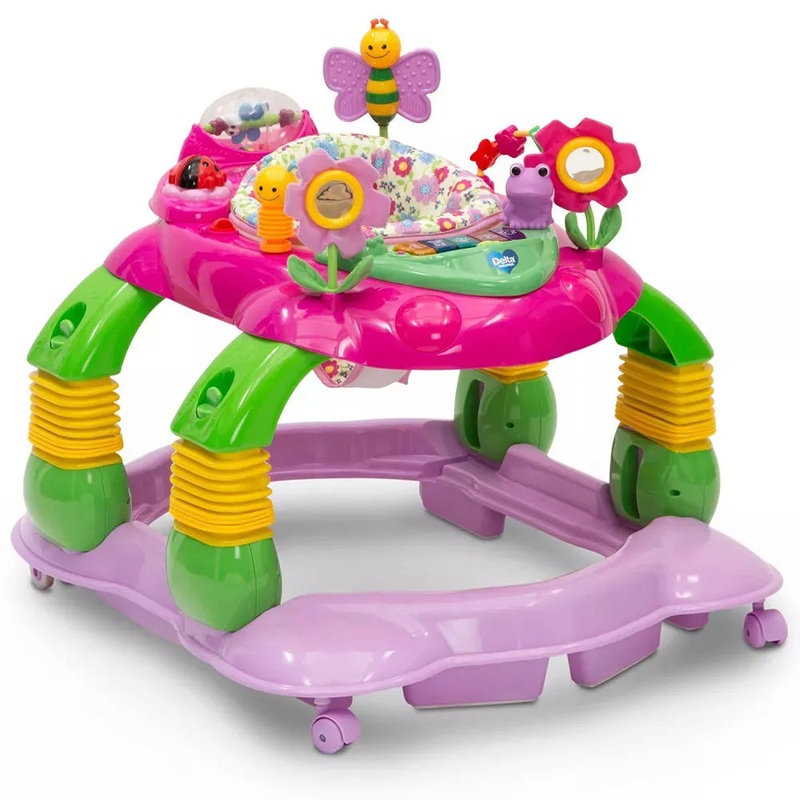 Lil Play Station 4-in-1 Activity Walker – Floral Garden