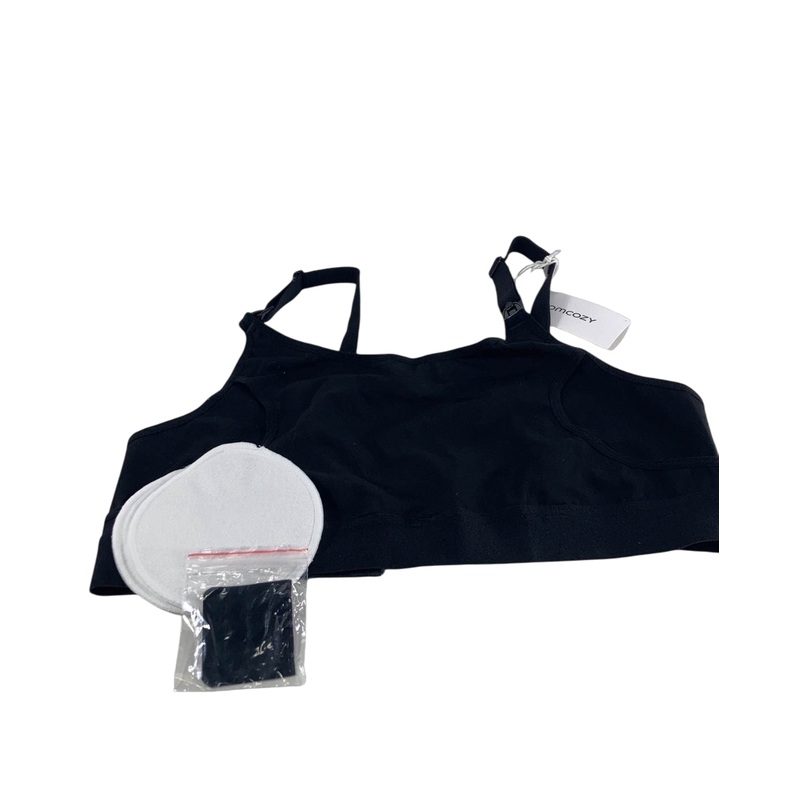 Momcozy Hands-Free Nursing And Pumping Bra, Black, Medium