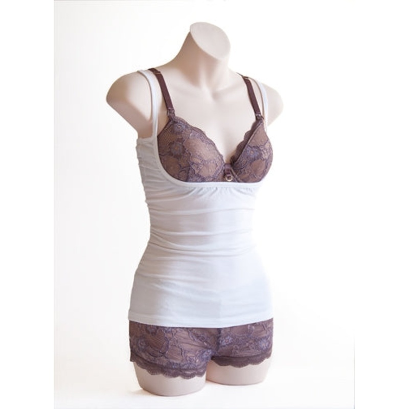 Naked Nursing Tank LG White