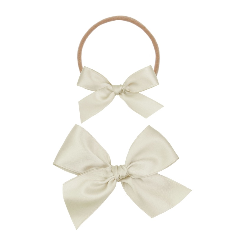 Satin Bow – Champagne Headband