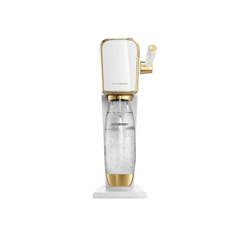 Art Sparkling Water Maker with CO2 and Carbonating Bottle White/Gold