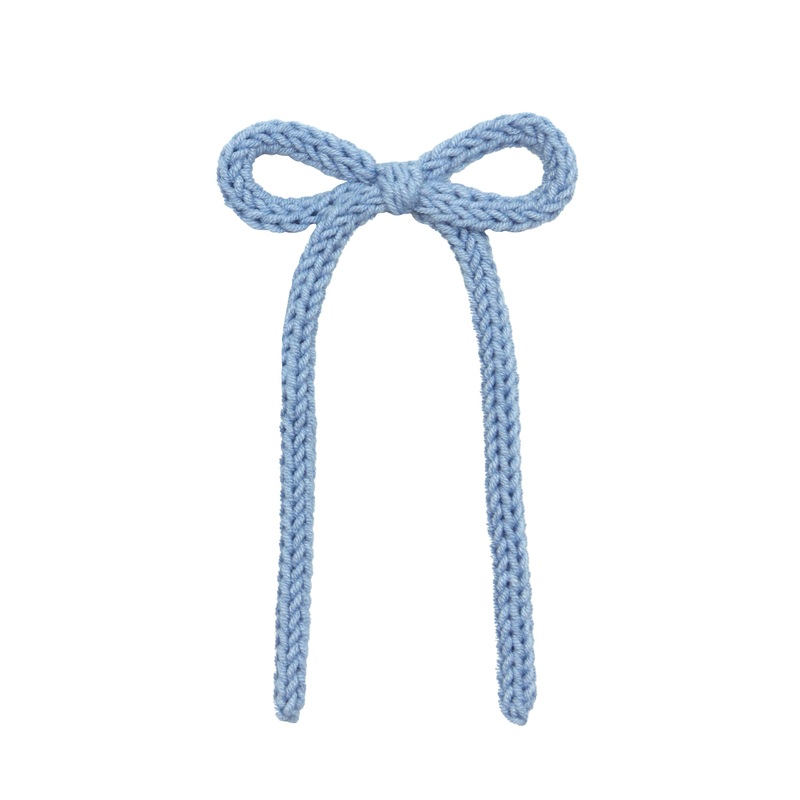 Crochet Bow – Bluebell Sash Clip