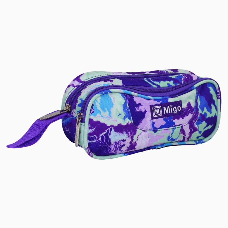 Fabric Pencil Case – Purple & Mint