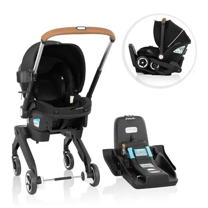 Gold Shyft DualRide with Carryall Storage Infant Car Seat – Onyx Black