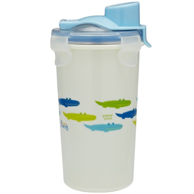Innobaby Keepin’ Fresh Stainless Steel 12oz Travel Cup – Blue/Alligator