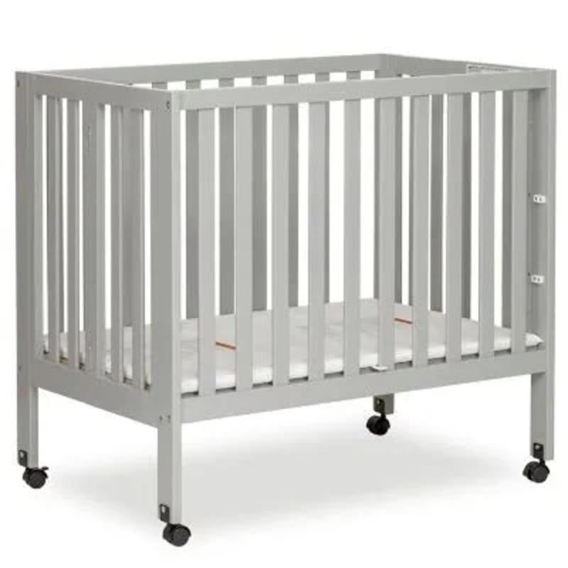 Jett Non-Full Size Folding Crib – Gray