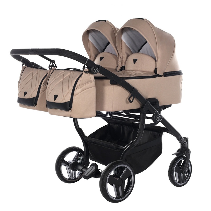 JUNAMA COMPACT DUO BEIGE – 2IN1 (2 X CARRYCOTS & 2 X SEAT UNITS)