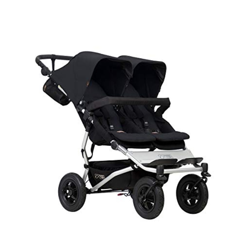 Mountain Buggy Duet Double Stroller, 2021, Black