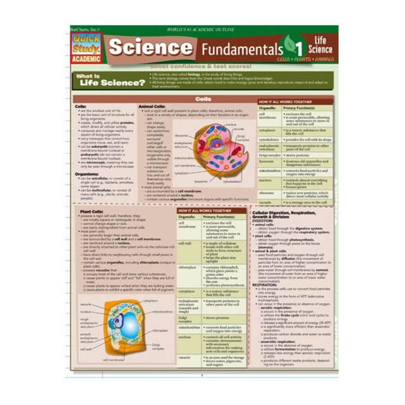 QuickStudy Science Fundamentals 1 (Cells-Plants-Animals)