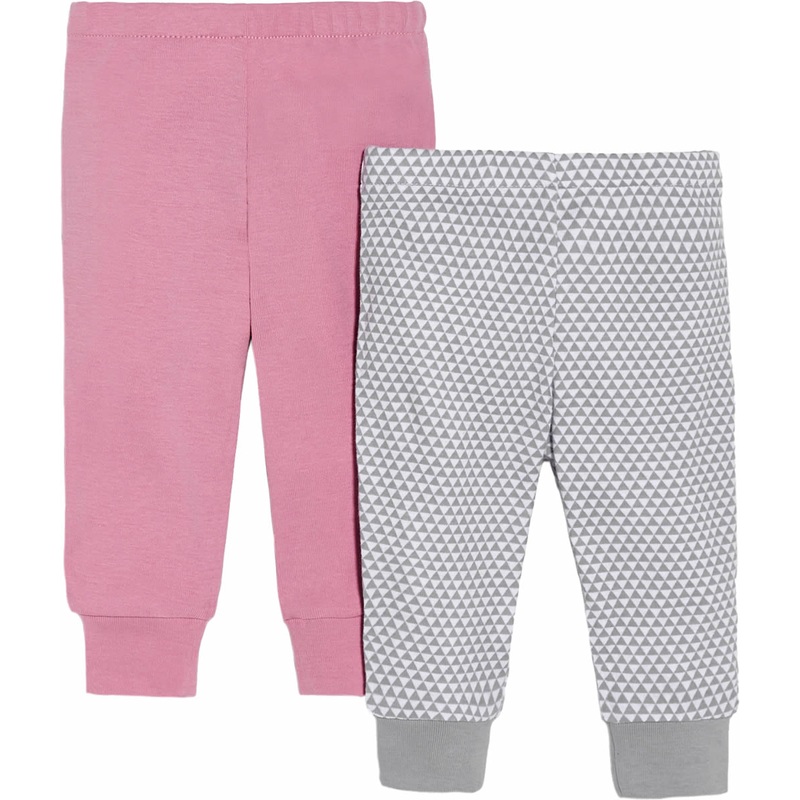 Skip Hop Petite Triangles Baby Pants, 2-Pack – Pink (9 Months)