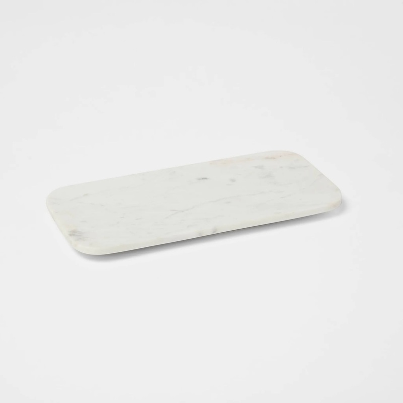 14″ x 7″ Marble Serving Platter White
