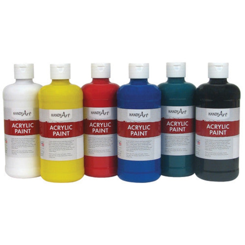 Handy Art Student Acrylic Paint, 16 oz. each, Set of 6