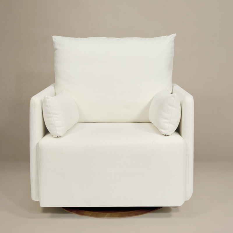 Oilo Ollie Chair and a Half – Swivel Nursery Glider with Back Recline Feature