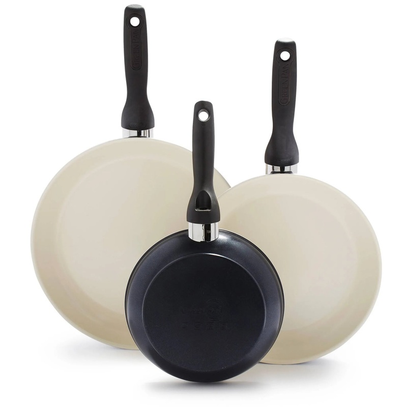Rio 3pk (7″, 9.5″ & 11″) Ceramic Nonstick Frypan Set – Black