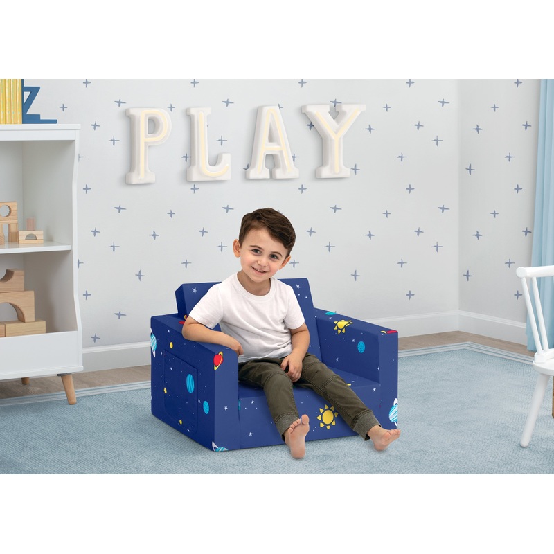 Spaceship Cozee Flip Out Chair – 2-in-1 Convertible Chair to Lounger for Kids