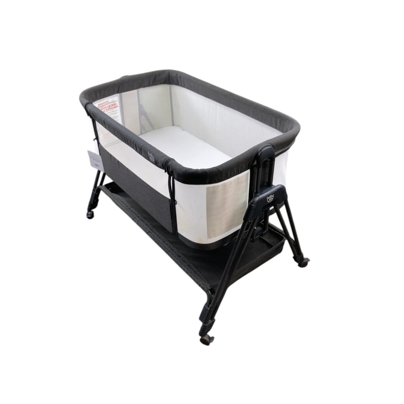 Baby Joy Easy Folding Portable Baby Crib with 7 Adjustable Heights, Black