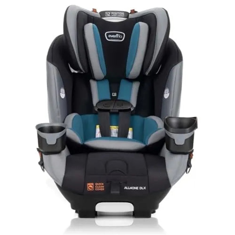 EveryFit/All4One 3-in-1 Convertible Car Seat W/Quick Clean Cover – Reefs Green (see description)