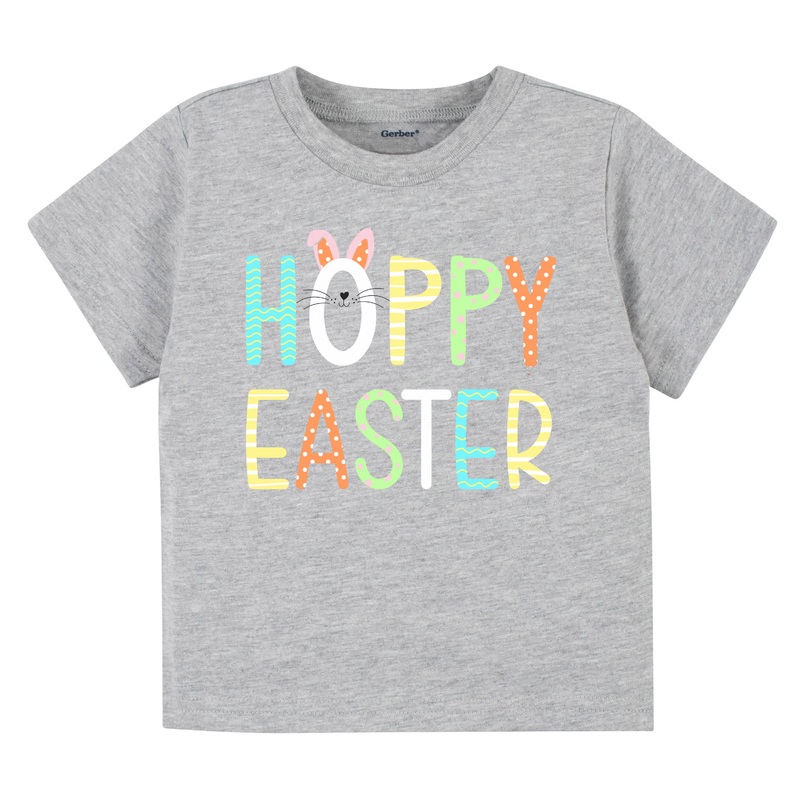 Infant & Toddler Neutral “Hoppy Easter” Short Sleeve Tee