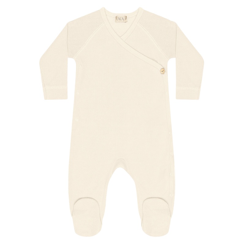 Kimono Footie with Snap Button- Perla