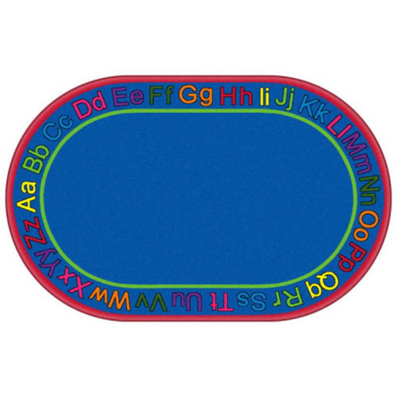 Know Your ABCs Carpet, 10’6″ x 13’2″ Oval, Primary