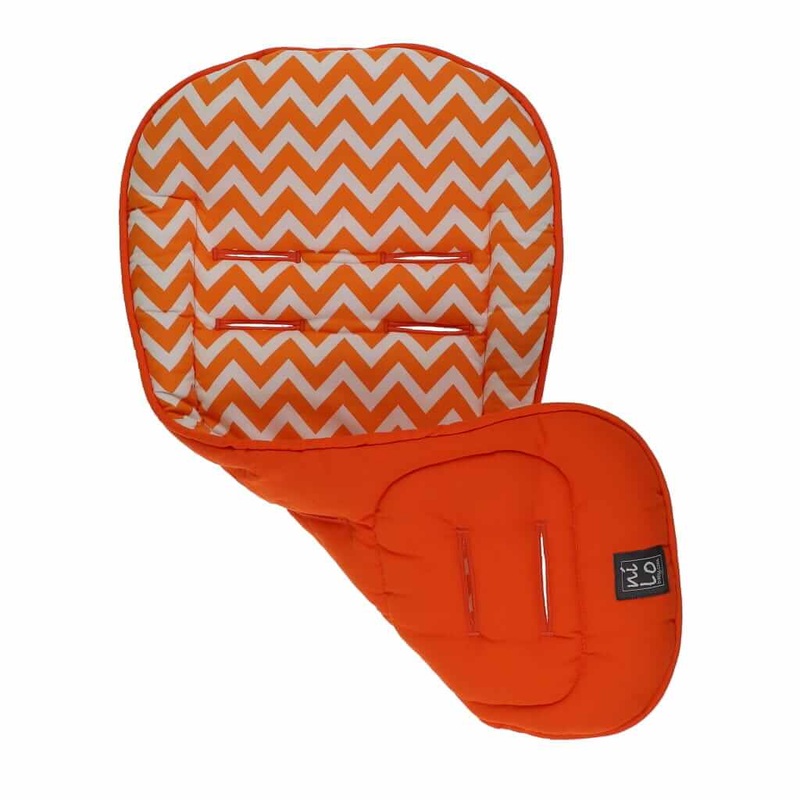 Short Stroller Mat Zig Zag Orange