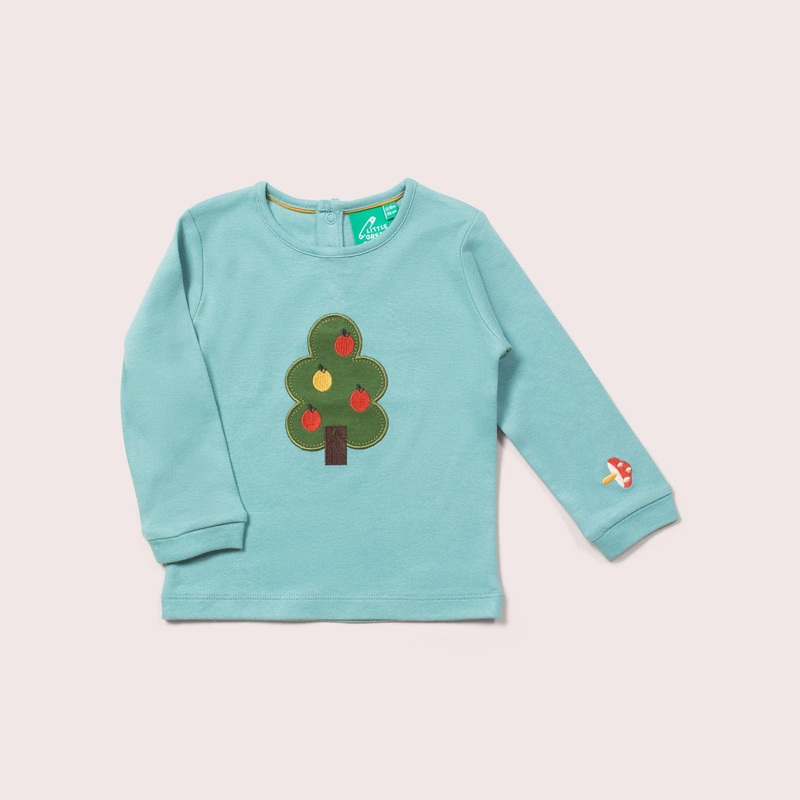 Little Green Radicals – Apple Tree Applique Long Sleeve T-Shirt