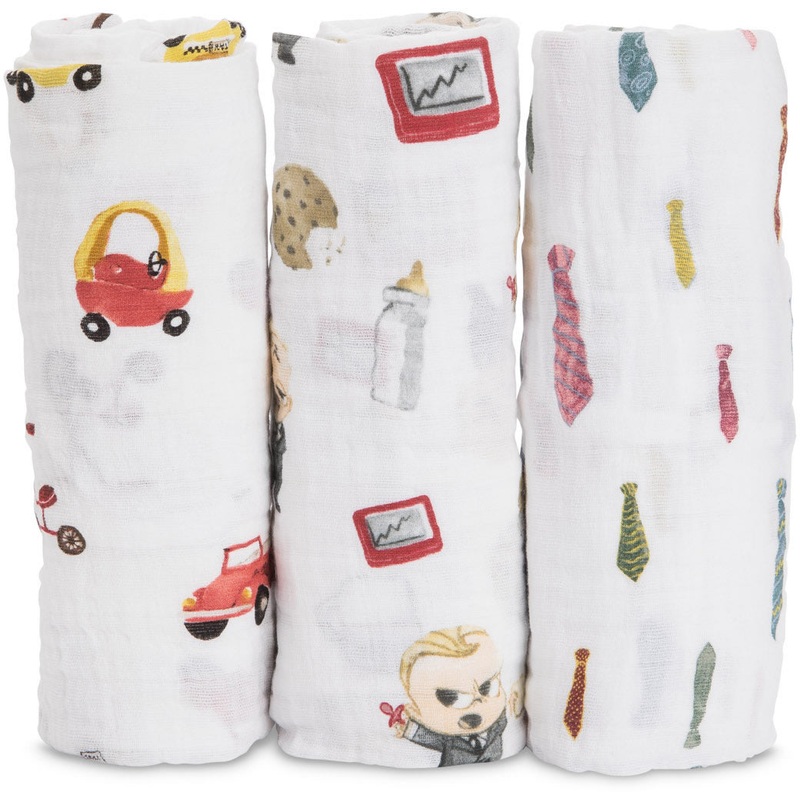 Little Unicorn + The Boss Baby Cotton Muslin Swaddle 3 Pack – Cookies are for Closers