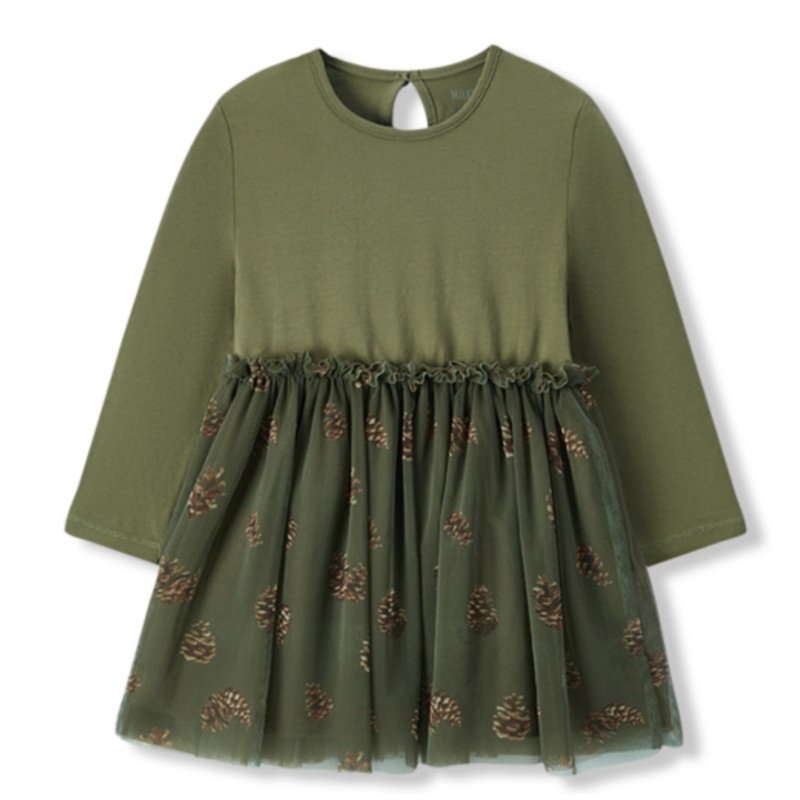 Milkbarn Pinecone Cotton Stretch Ballet Dress