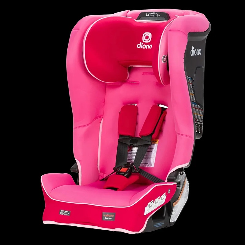 Radian 3R SafePlus All-in-One Convertible Car Seat, Slim Fit 3 Across – Pink Cotton Candy