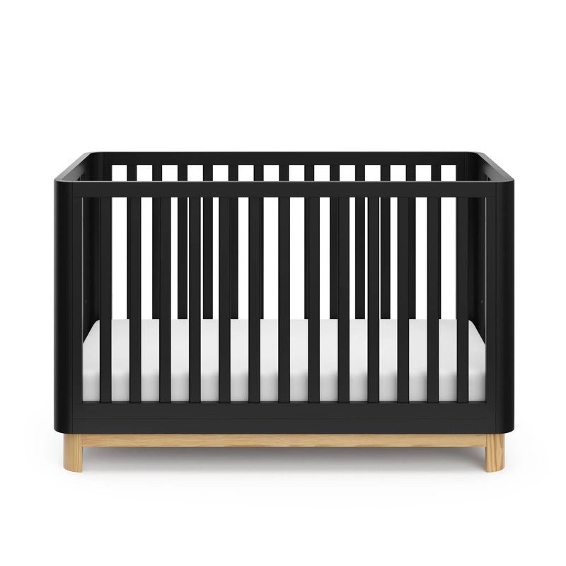Santos 3-in-1 Convertible Crib – Black/Natural